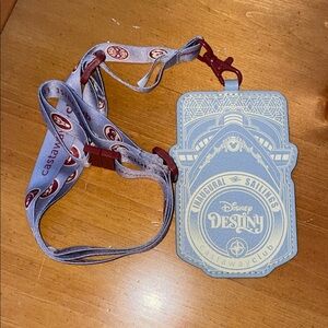 Disney Castaway Club Lanyard with Blue and Red Design